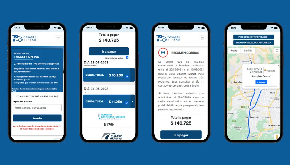 Pasaste sin TAG, plataforma de pago unificado para autopistas, proyecto para la industria de transporte y autopistas