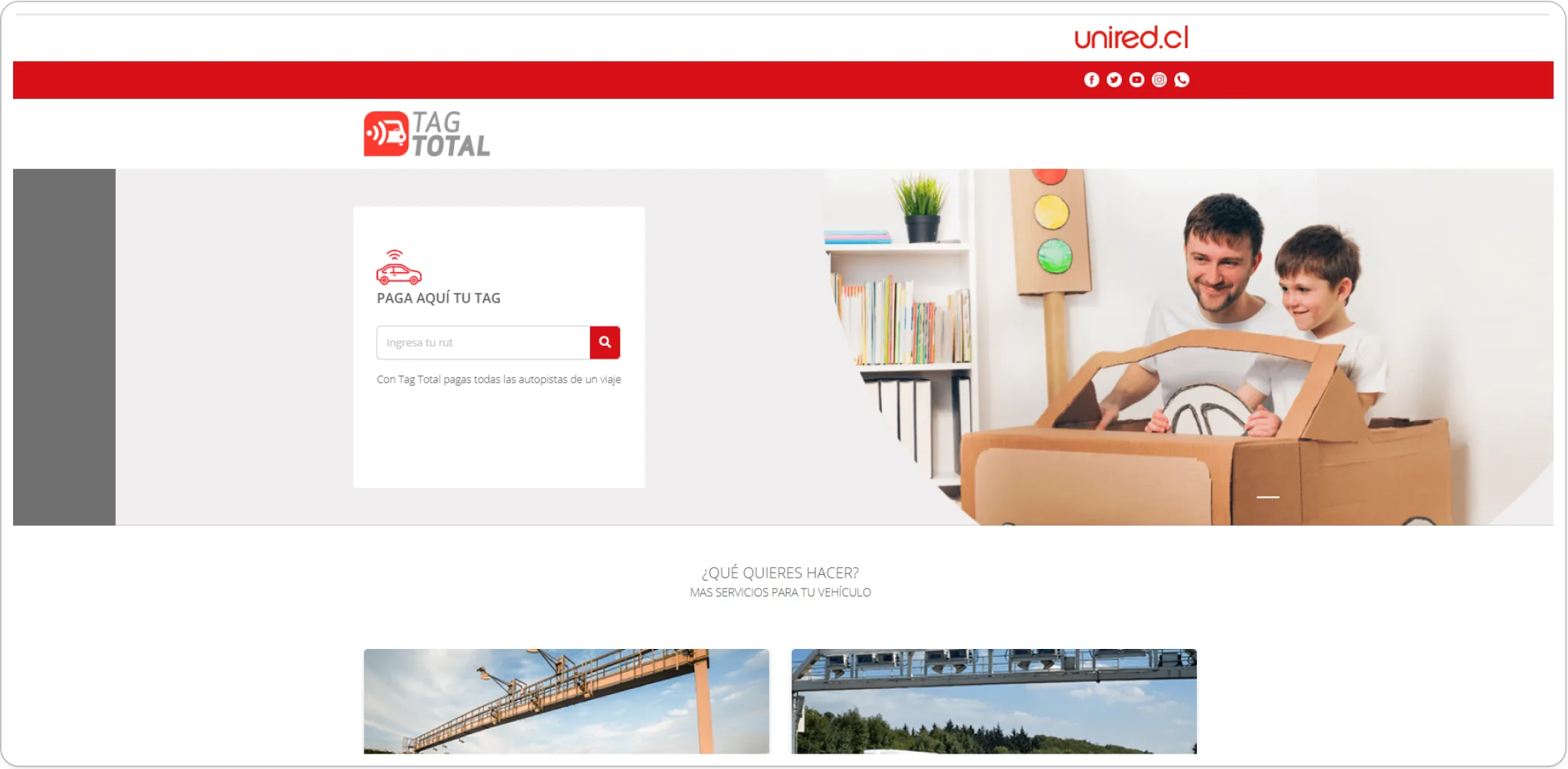 Unired Tag Total, nuevo portal transaccional para la industria de transporte y autopistas